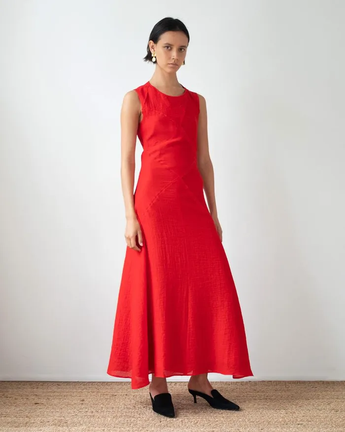 REJINA PYO Dresses Sadie Dress Tencel Blend Red 8211 Shop
