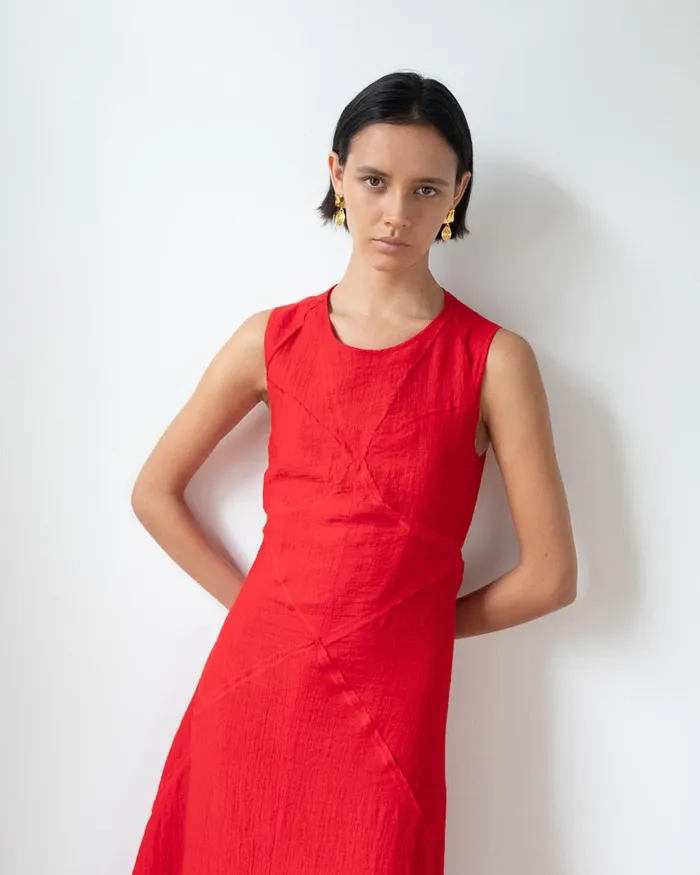REJINA PYO Dresses Sadie Dress Tencel Blend Red 8211 Shop REJINA PYO Dresses Sadie Dress Tencel Blend Red 8211 Shop