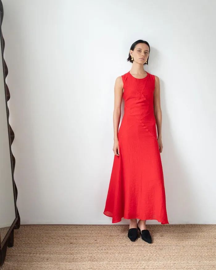 REJINA PYO Dresses Sadie Dress Tencel Blend Red 8211 Shop REJINA PYO Dresses Sadie Dress Tencel Blend Red 8211 Shop