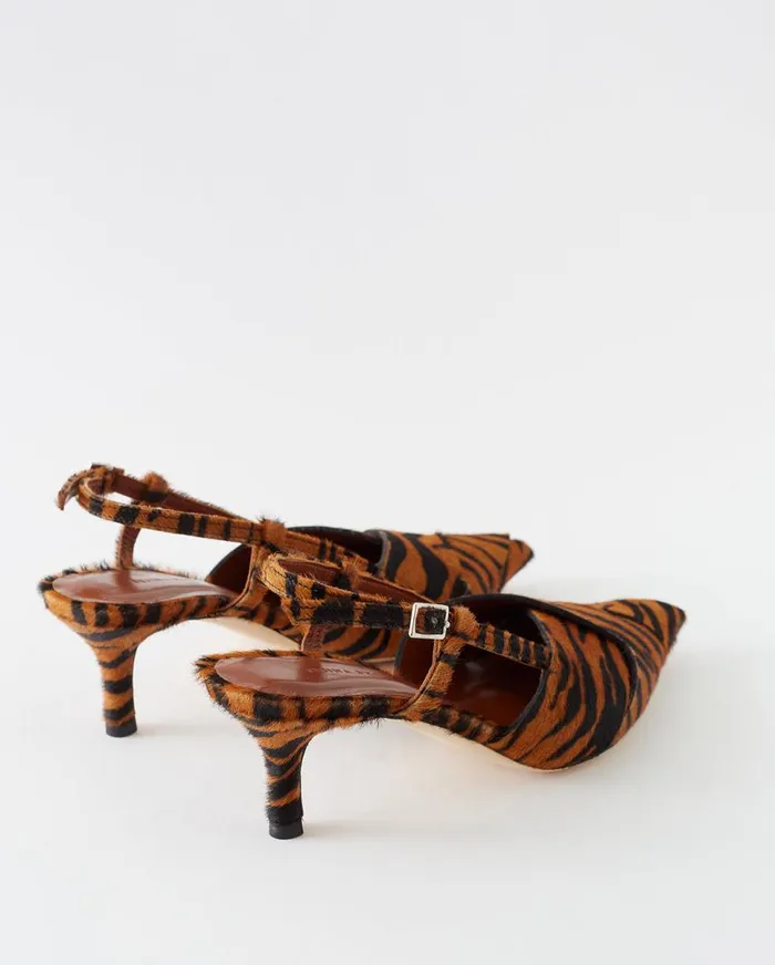 REJINA PYO Heels Wrap Kitten Heels Calfhair Print Brown 8211 Shop REJINA PYO Heels Wrap Kitten Heels Calfhair Print Brown 8211 Shop