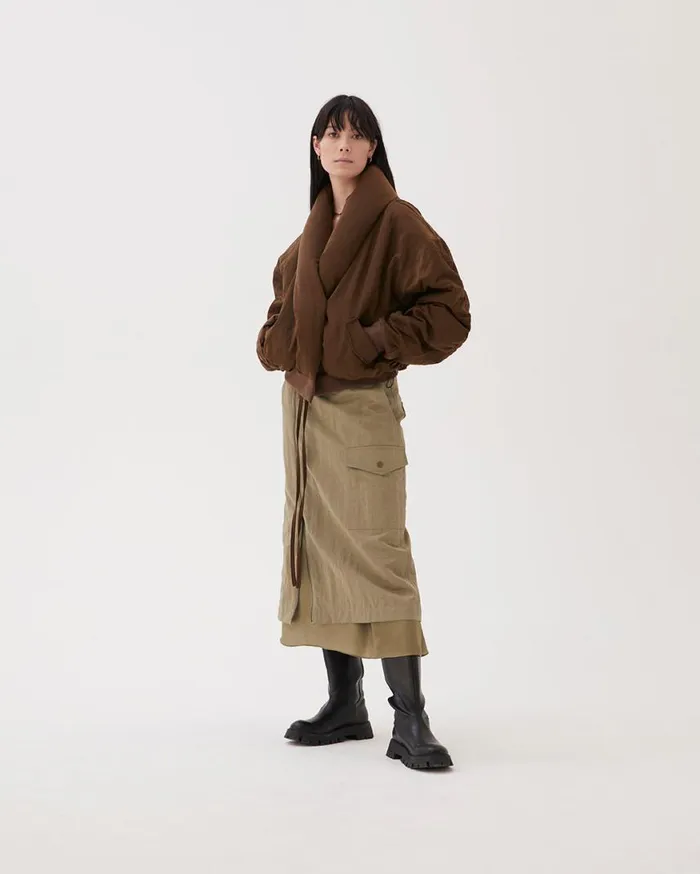 REJINA PYO Jackets Duvet Jacket Nylon Brown 8211 Shop REJINA PYO Jackets Duvet Jacket Nylon Brown 8211 Shop