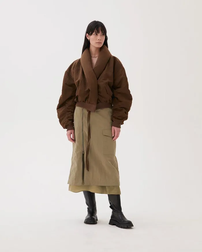 REJINA PYO Jackets Duvet Jacket Nylon Brown 8211 Shop REJINA PYO Jackets Duvet Jacket Nylon Brown 8211 Shop
