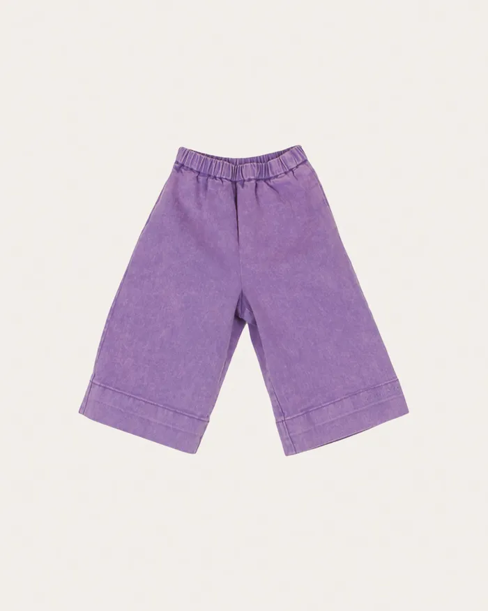 REJINA PYO Kids Bottoms Leo Trousers Organic Cotton Denim Purple 8211 Shop