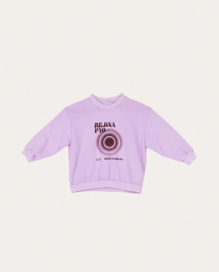 REJINA PYO Kids Tops Luka Sweatshirt Organic Cotton Purple 8211 Shop