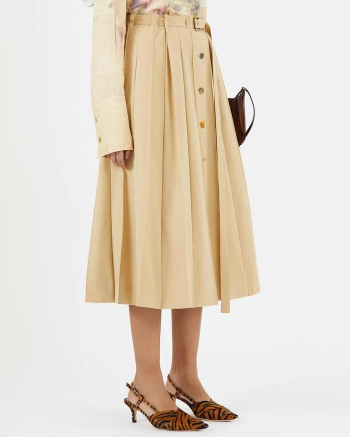 REJINA PYO Skirts Noor Skirt Cotton Blend Tan 8211 Shop REJINA PYO Skirts Noor Skirt Cotton Blend Tan 8211 Shop