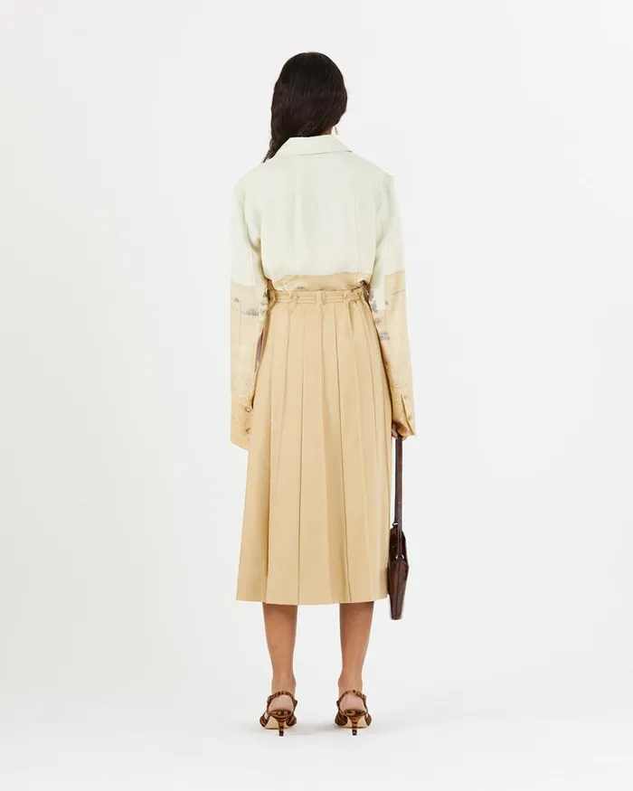 REJINA PYO Skirts Noor Skirt Cotton Blend Tan 8211 Shop REJINA PYO Skirts Noor Skirt Cotton Blend Tan 8211 Shop