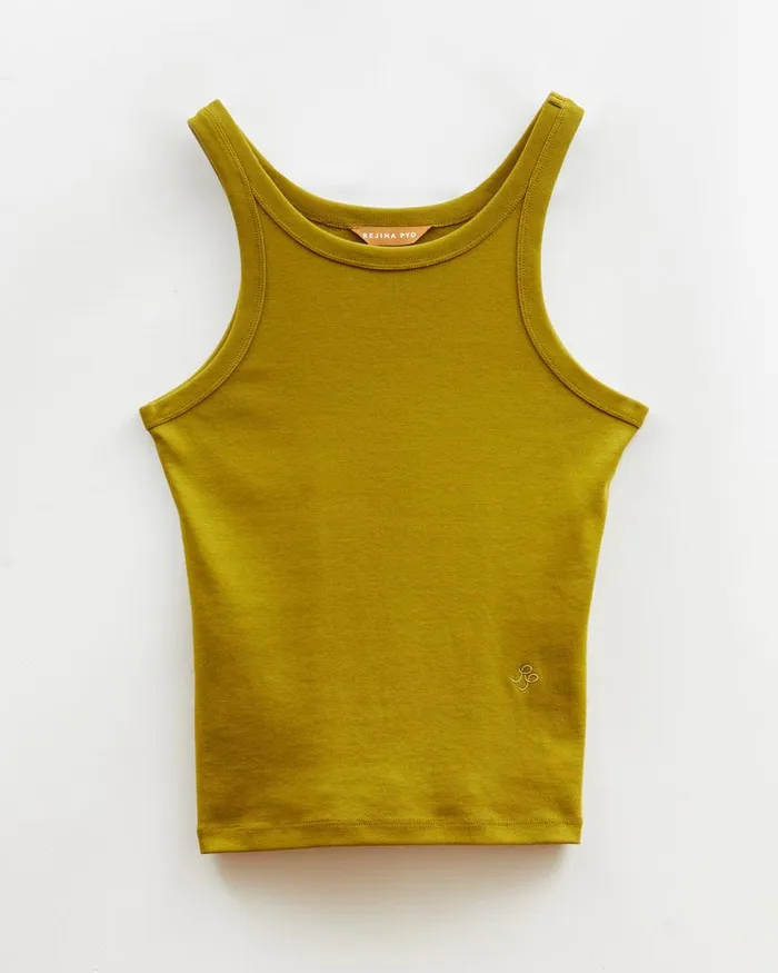 REJINA PYO Tshirts and Tanks Bailey Tank Cotton Blend Jersey Green 8211 Shop REJINA PYO Tshirts and Tanks Bailey Tank Cotton Blend Jersey Green 8211 Shop