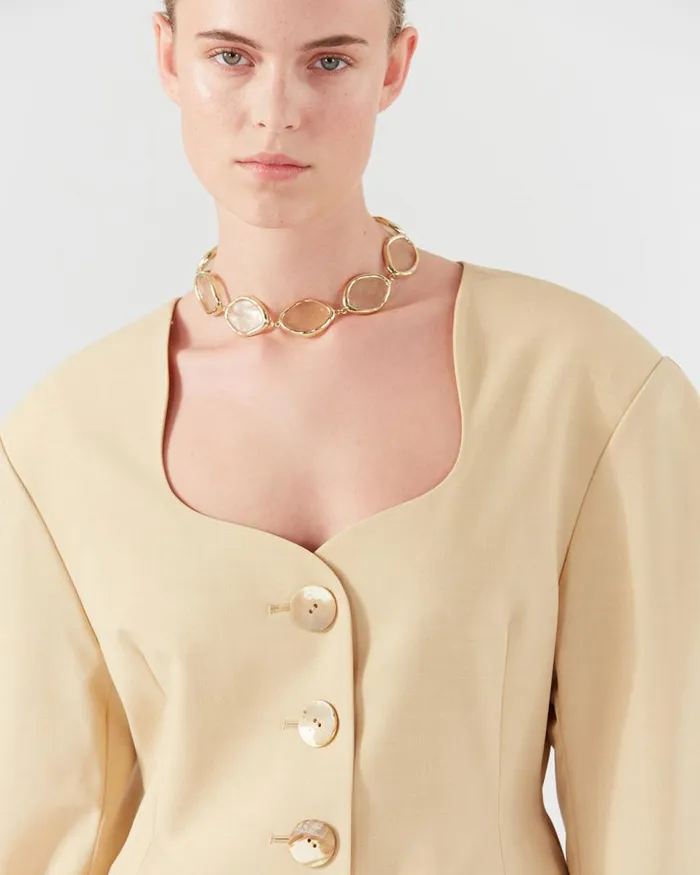 REJINA PYO Tailoring Perrin Blazer Wool Blend Shortbread 8211 Shop REJINA PYO Tailoring Perrin Blazer Wool Blend Shortbread 8211 Shop