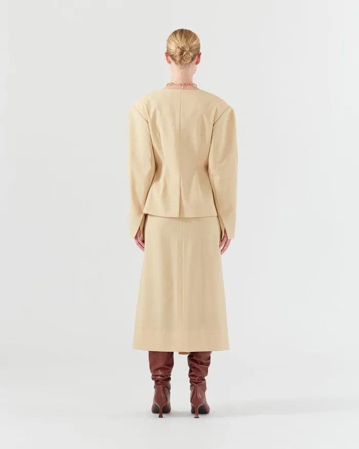 REJINA PYO Tailoring Perrin Blazer Wool Blend Shortbread 8211 Shop REJINA PYO Tailoring Perrin Blazer Wool Blend Shortbread 8211 Shop
