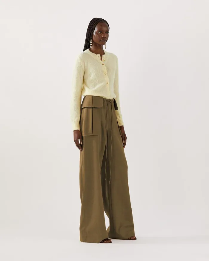 REJINA PYO Tailoring Sonia Trousers Wool Blend Olive 8211 Shop REJINA PYO Tailoring Sonia Trousers Wool Blend Olive 8211 Shop