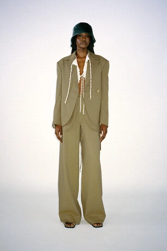 REJINA PYO Tailoring Sonia Trousers Wool Blend Olive 8211 Shop REJINA PYO Tailoring Sonia Trousers Wool Blend Olive 8211 Shop