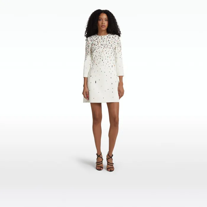 Renalle Ivory Short Dress Women Safiyaa Dresses