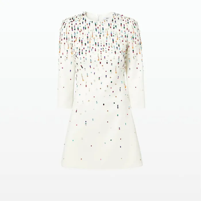 Renalle Ivory Short Dress Women Safiyaa Dresses