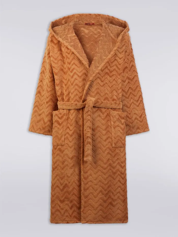 Rex Hooded Bathrobe Gold Women Missoni Bathrobes