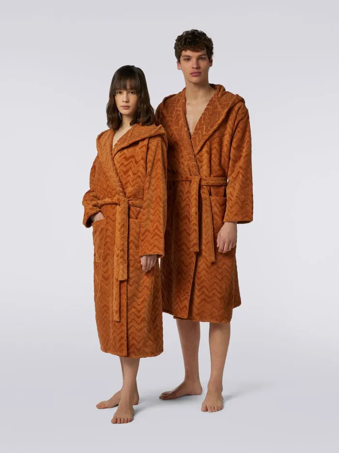 Rex Hooded Bathrobe Gold Women Missoni Bathrobes Rex Hooded Bathrobe Gold Women Missoni Bathrobes
