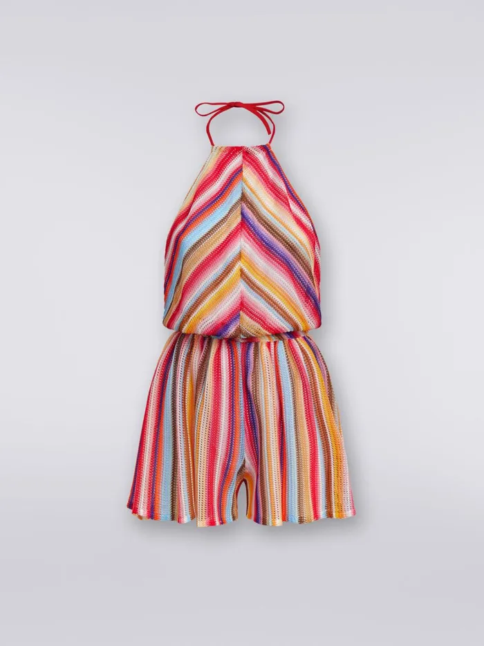 Romper In Crochet With American Neckline Multicoloured Women Missoni Beachwear