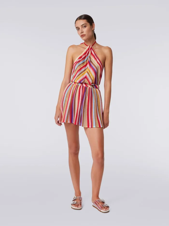 Romper In Crochet With American Neckline Multicoloured Women Missoni Beachwear