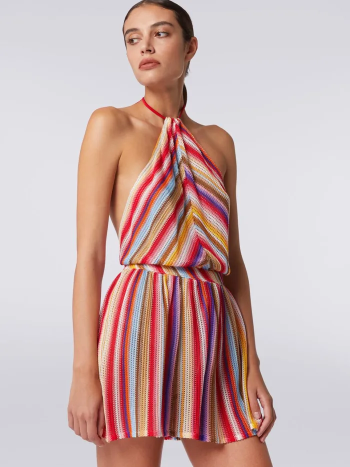 Romper In Crochet With American Neckline Multicoloured Women Missoni Beachwear