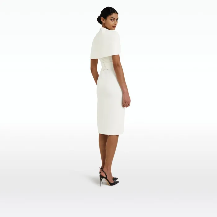 Rosa Ivory Midi Dress Women Safiyaa Dresses