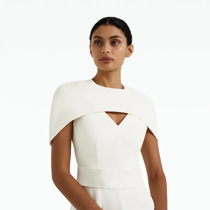 Rosa Ivory Midi Dress Women Safiyaa Dresses