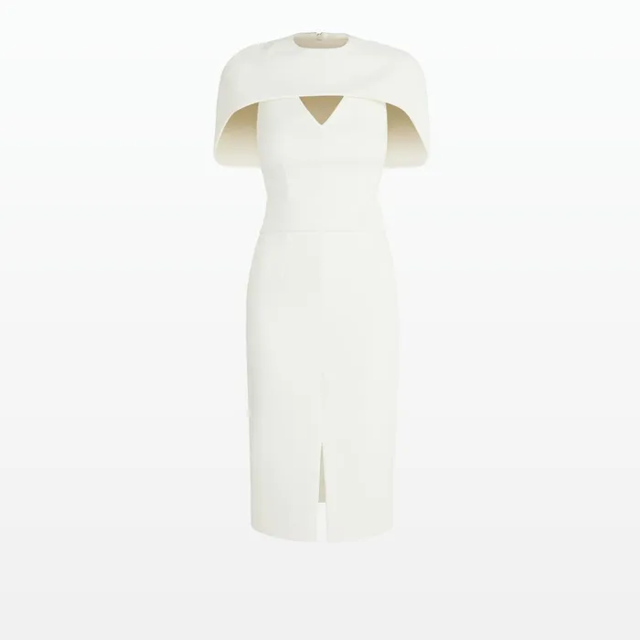 Rosa Ivory Midi Dress Women Safiyaa Dresses