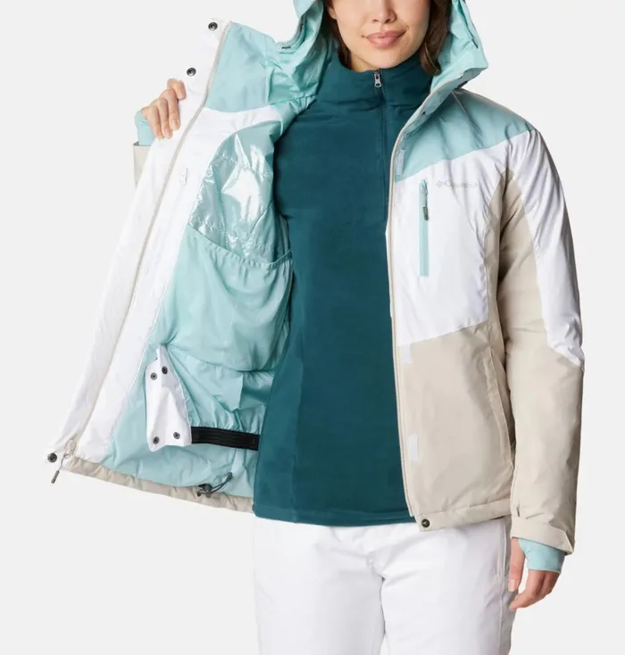 Rosie Run Insulated Jacket White Aqua Haze Dark Stone Womens Columbia Sportswear Insulated and Down Rosie Run Insulated Jacket White Aqua Haze Dark Stone Womens Columbia Sportswear Insulated and Down