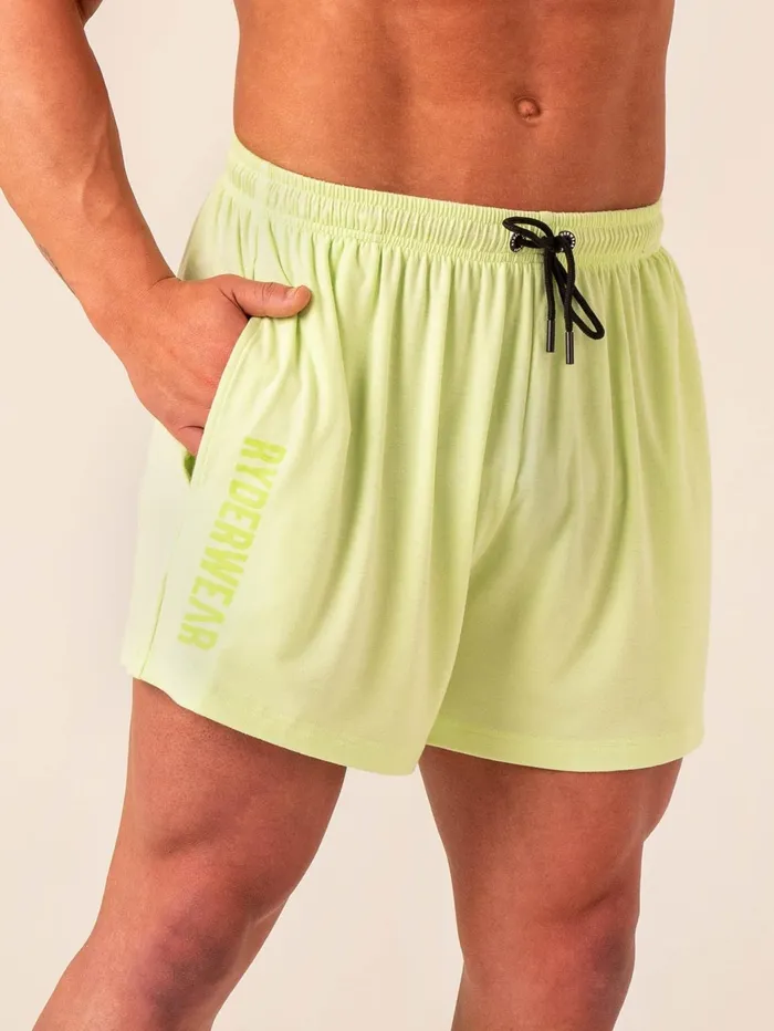 Ryderwear Arnie Shorts 8211 Lime Men Gym Shorts