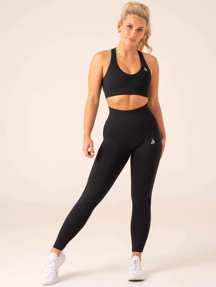Ryderwear Aspire Seamless Leggings 8211 Black Marl Women Leggings