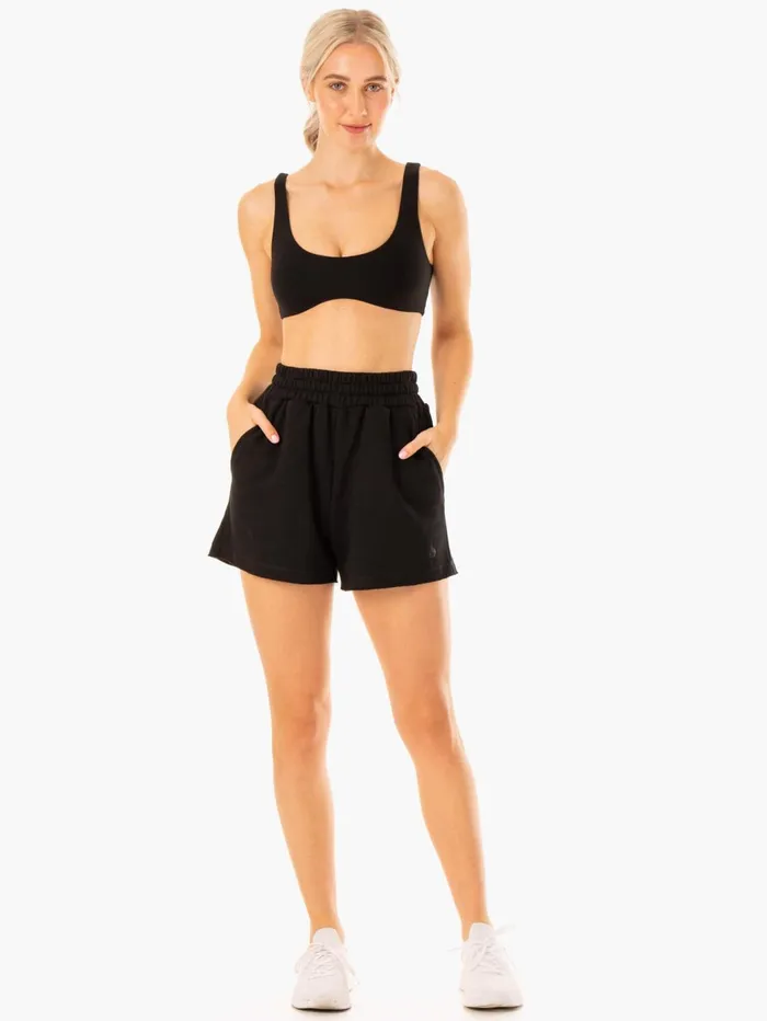 Ryderwear Elevate Track Short 8211 Black Women Gym Shorts