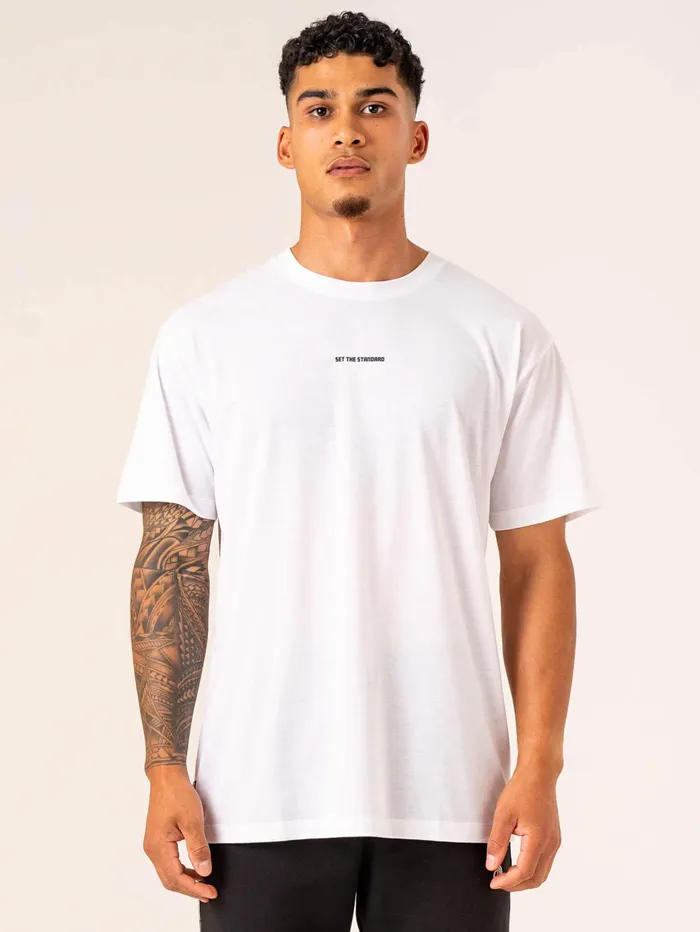 Ryderwear Emerge Oversized TShirt 8211 White Men TShirts