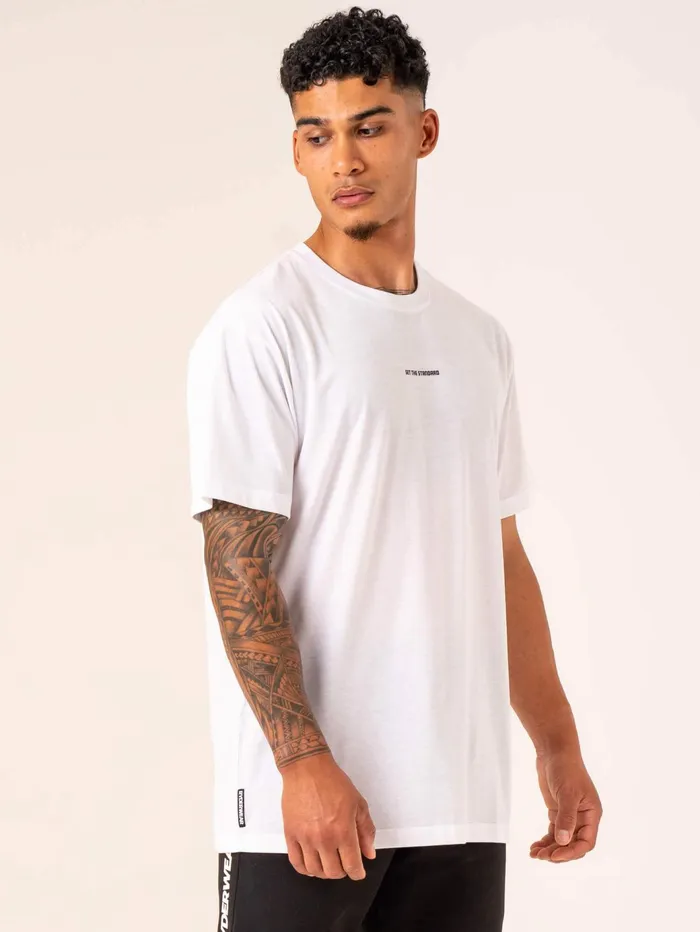 Ryderwear Emerge Oversized TShirt 8211 White Men TShirts