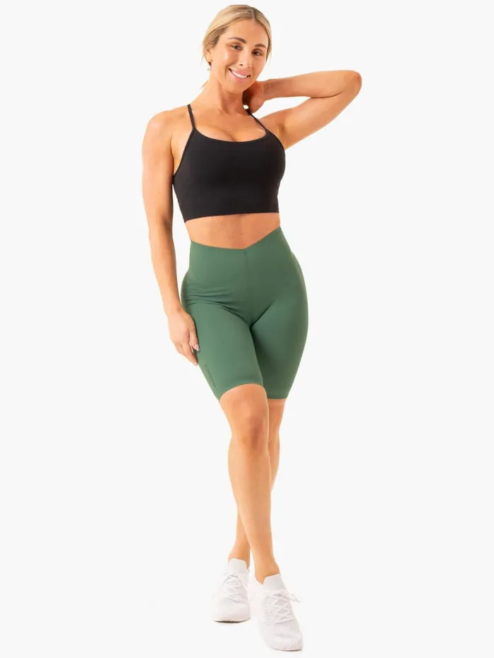 Ryderwear Extend Compression Bike Shorts 8211 Dark Green Women Gym Shorts