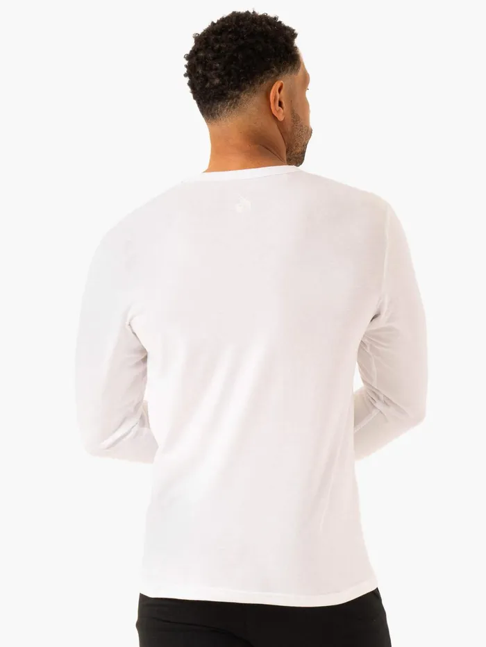 Ryderwear Graphic Long Sleeve TShirt 8211 White Men TShirts