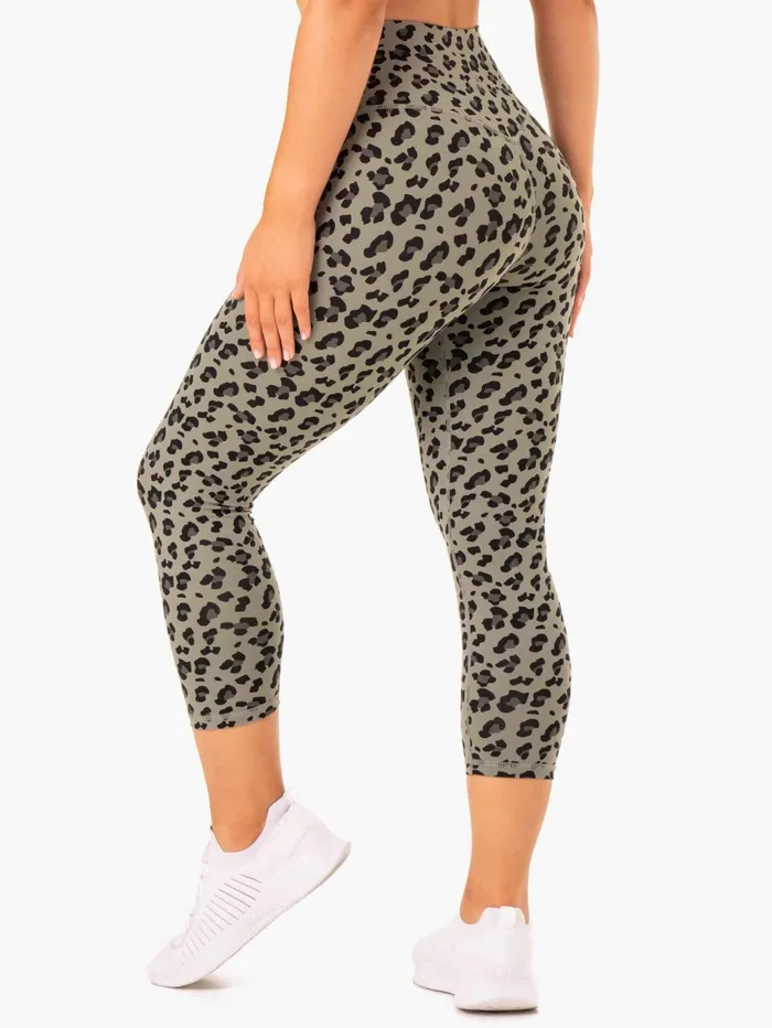 Ryderwear Hybrid 78 Leggings 8211 Khaki Leopard Women Leggings