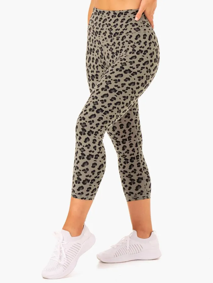Ryderwear Hybrid 78 Leggings 8211 Khaki Leopard Women Leggings