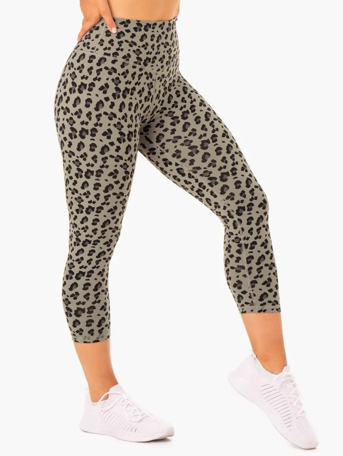 Ryderwear Hybrid 78 Leggings 8211 Khaki Leopard Women Leggings