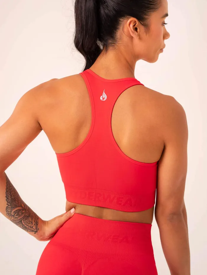 Ryderwear Lift Seamless High Neck Sports Bra 8211 Chilli Women Sports Bras