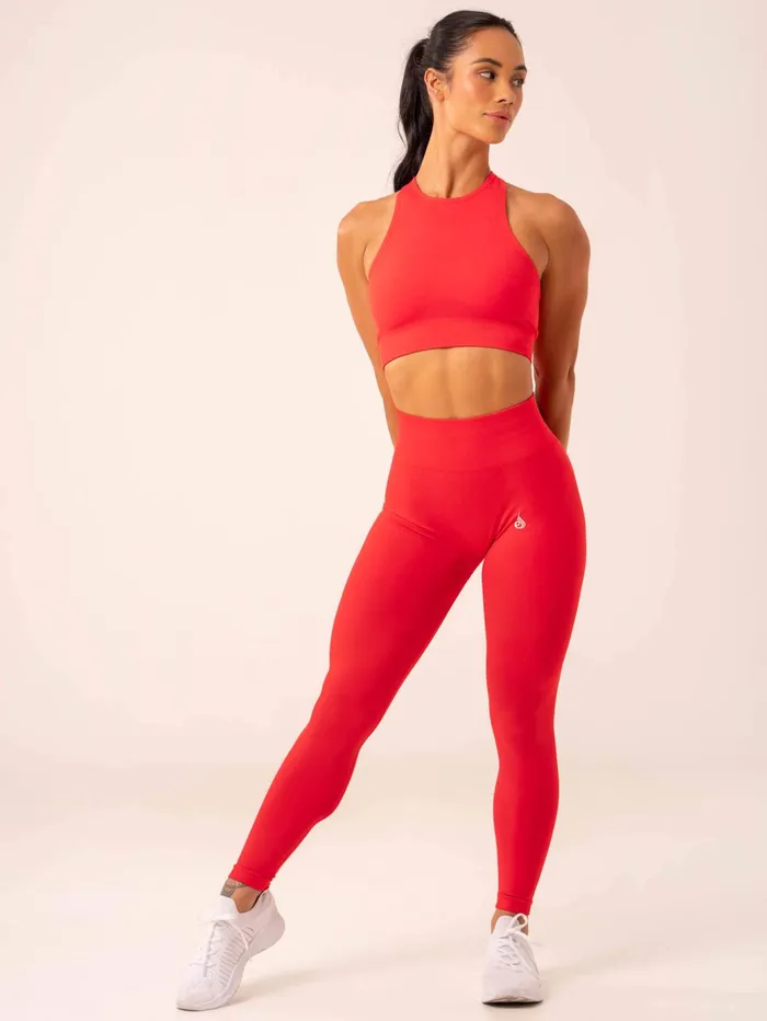 Ryderwear Lift Seamless High Neck Sports Bra 8211 Chilli Women Sports Bras