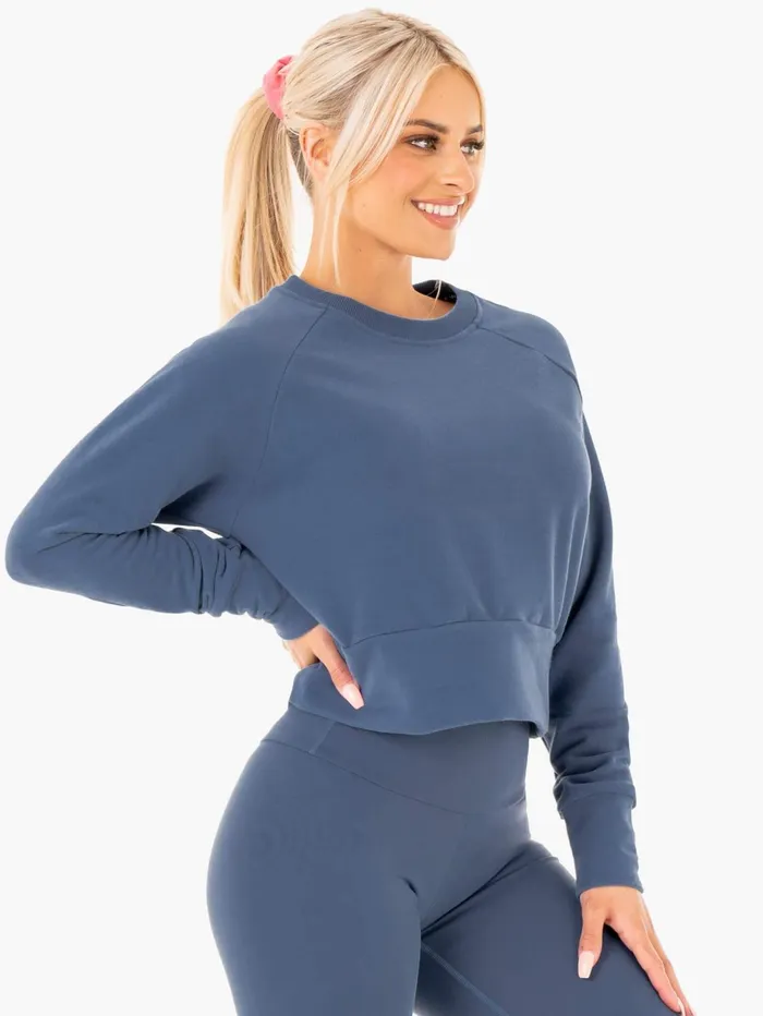 Ryderwear Motion Sweater 8211 Steel Blue Women Jackets and Sweaters