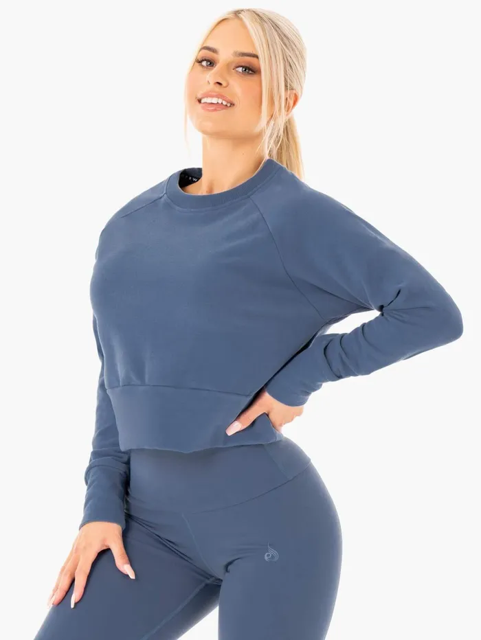 Ryderwear Motion Sweater 8211 Steel Blue Women Jackets and Sweaters