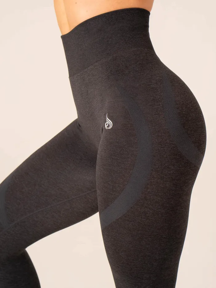 Ryderwear Sculpt Seamless Leggings 8211 Black Marl Women Leggings