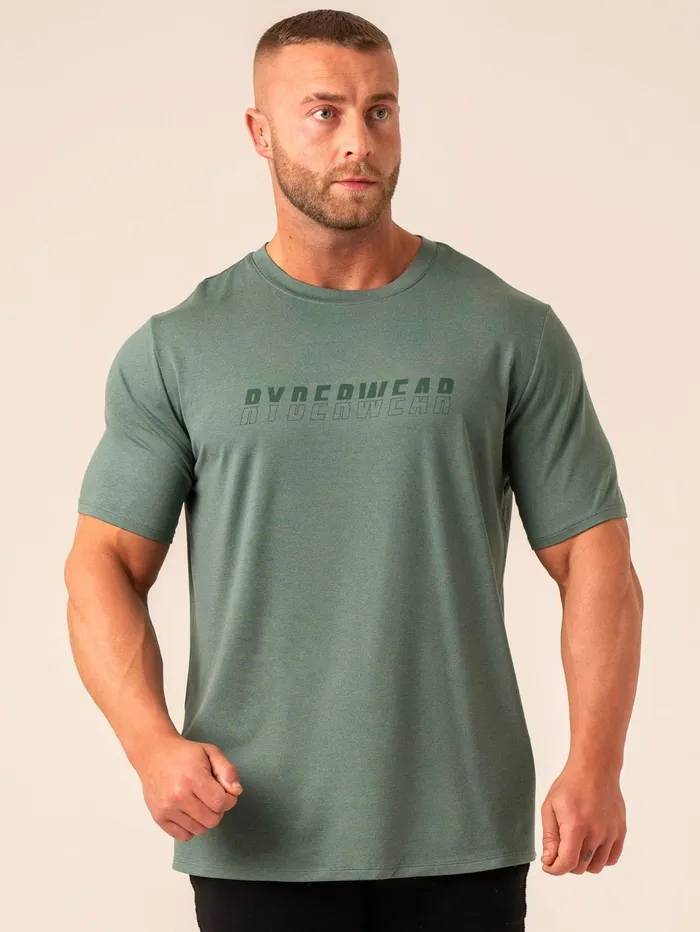 Ryderwear Soft Tech TShirt 8211 Fern Green Marl Men Tops