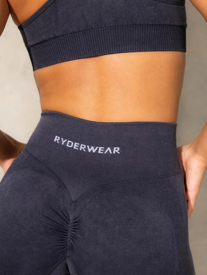 Ryderwear Stonewash Scrunch Seamless Shorts 8211 Black Stonewash Women Gym Shorts