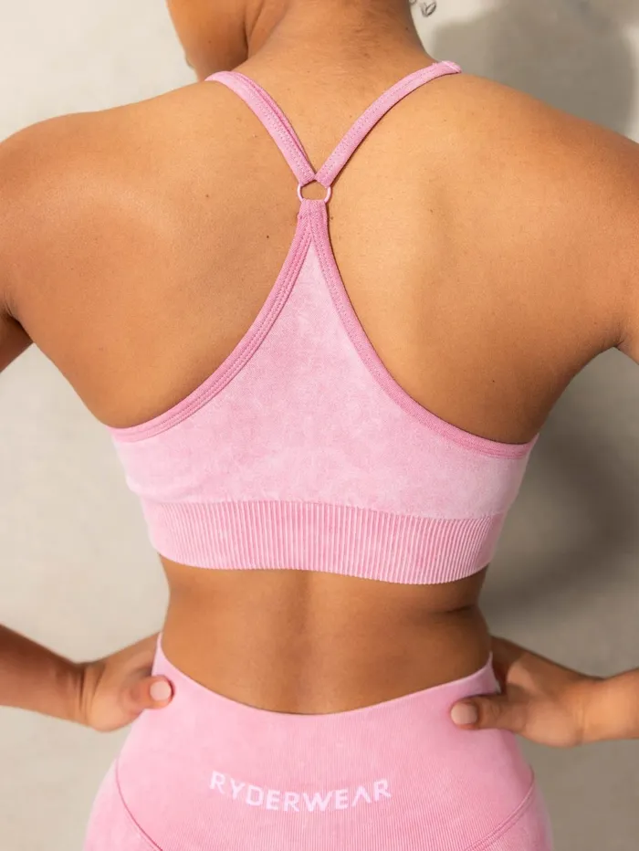 Ryderwear Stonewash Seamless Sports Bra 8211 Pink Stonewash Women Sports Bras