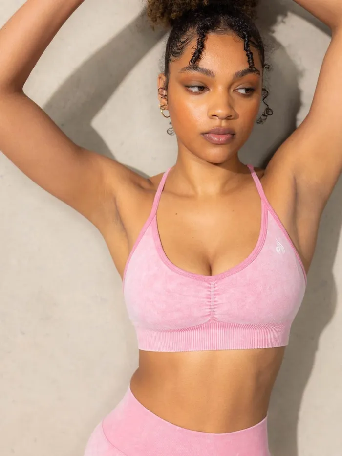 Ryderwear Stonewash Seamless Sports Bra 8211 Pink Stonewash Women Sports Bras