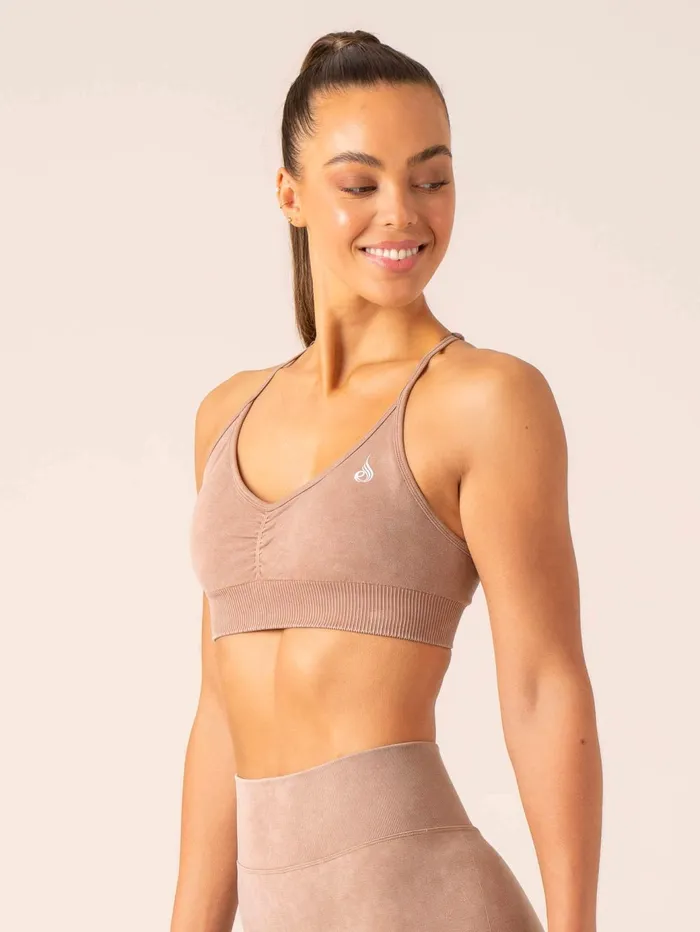 Ryderwear Stonewash Seamless Sports Bra 8211 Tan Stonewash Women Sports Bras