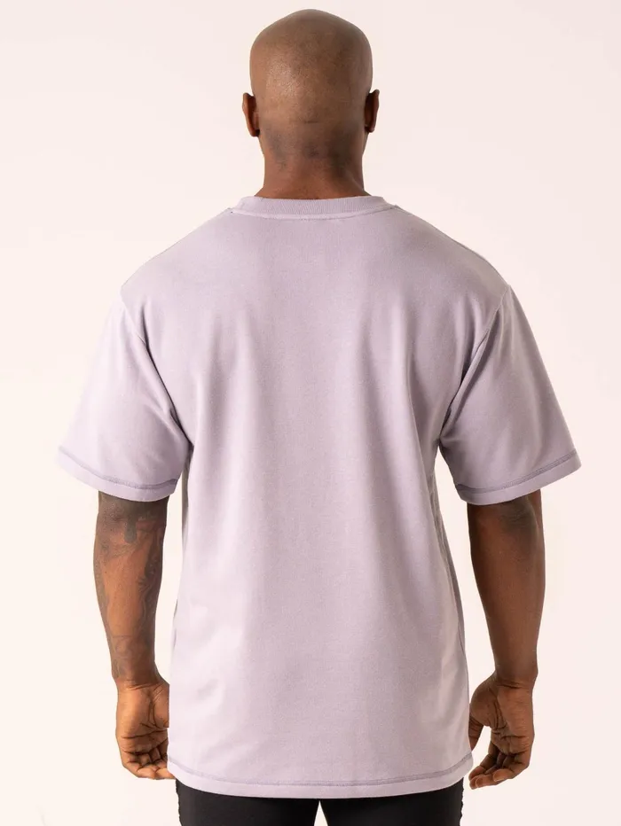 Ryderwear Throwback Oversized Fleece TShirt 8211 Lavender Men Tops