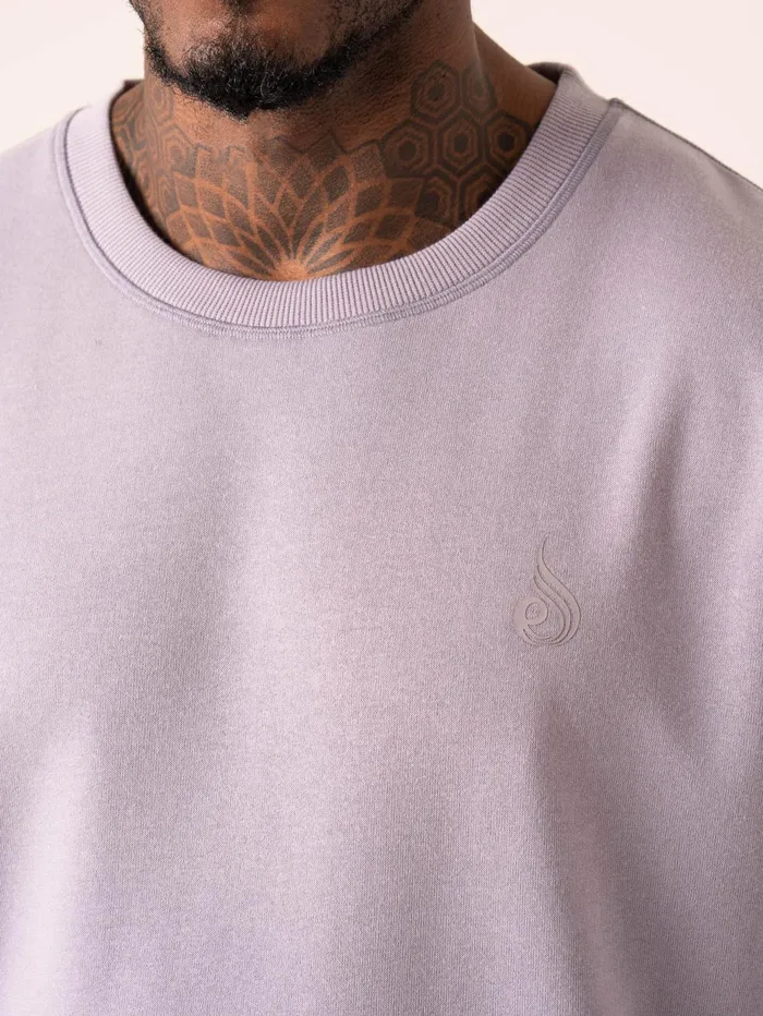 Ryderwear Throwback Oversized Fleece TShirt 8211 Lavender Men Tops