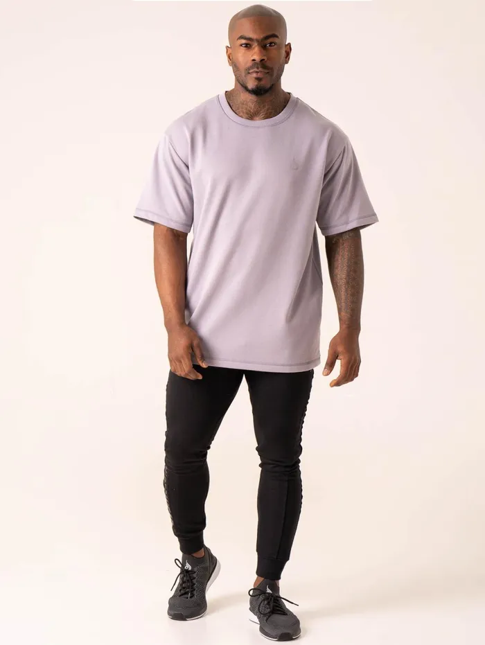 Ryderwear Throwback Oversized Fleece TShirt 8211 Lavender Men Tops