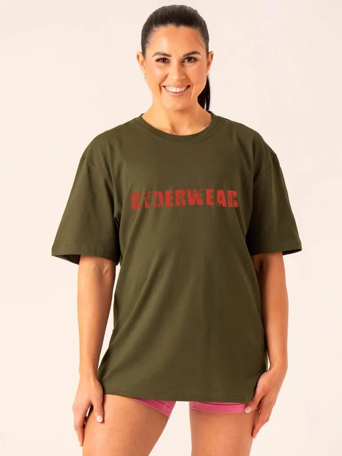 Ryderwear Training TShirt 8211 Olive Women TShirts